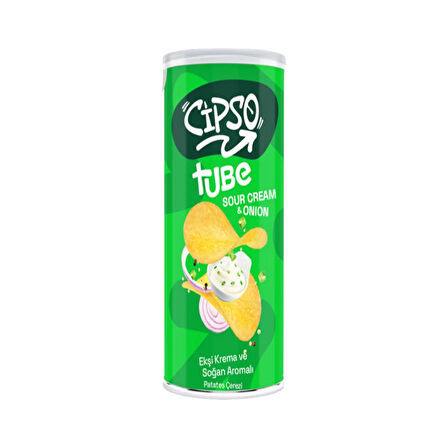 Cipso Tube 90 gr Sade ve Ekşi Krema & Soğan Aromalı Cips 4 lü Karma Paket