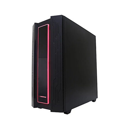 RAMPAGE Platino 600W 80+ Mesh Panel  Tempered Camlı 4x12cm Fixed RGB LED Fanlı Gaming Kasa