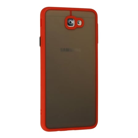 Samsung Galaxy J7 Prime Kılıf Montreal Silikon Kapak - Kırmızı