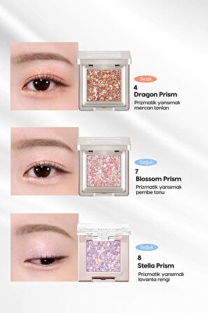 Topaklanmayan El Yapımı Holografik Simli Far Modern Shadow Glitter Prism (No.2 Kitten Prism)