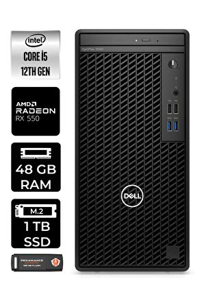 DELL OPTİPLEX i5 12500 48GB RAM 1TB SSD RX550/4GB W11HOME N010O3000MTAC MASAÜSTÜ PC & PER4 BELLEK