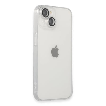 Apple iPhone 14 Kılıf Luko Lens Silikon - Gümüş