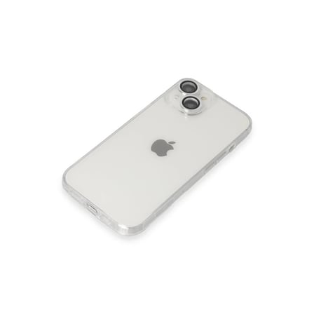 Apple iPhone 14 Kılıf Luko Lens Silikon - Gümüş