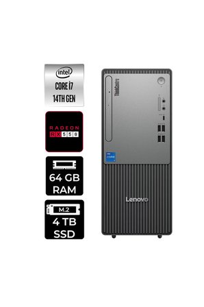 ThinkCentre Neo 50T G5 i7 14700 64GB 4TB SSD RX550/4GB W11H Masaüstü Bilgisayar & PER4 USB Bellek