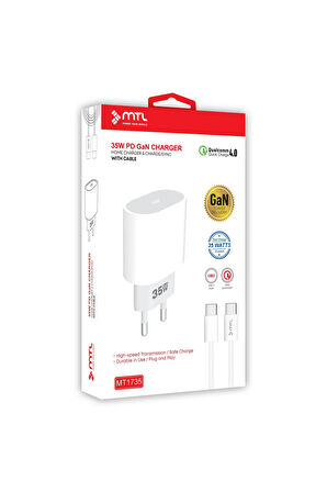 Honor X9b Uyumlu Type-C To Type-C Girişli 35W Şarj Seti MT-A1735