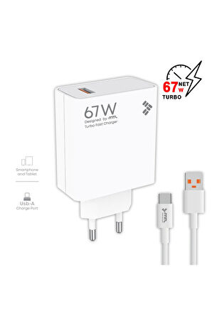 Xiaomi Civi 4 Pro Uyumlu 67W Turbo USB Şarj Seti QC 4.0 MT-A1763