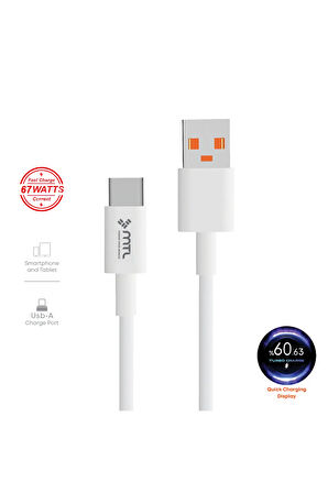 Xiaomi Civi 4 Pro Uyumlu 67W Turbo USB Şarj Seti QC 4.0 MT-A1763