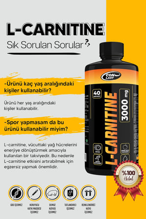Conlast L-carnitine - 1 Lt - Yeşil Elma Aromalı - 3000mg