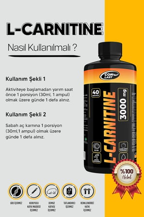 Conlast L-carnitine - 1 Lt - Yeşil Elma Aromalı - 3000mg