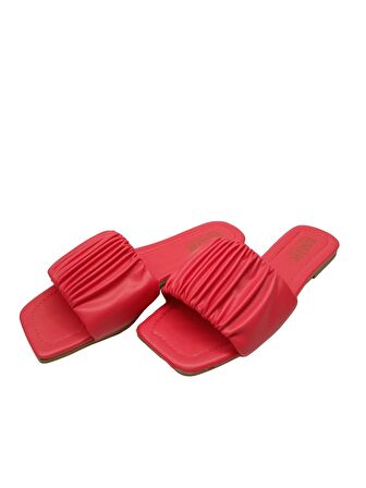 SİA ÇANTA Önü Büzgülü Model Kadın Terliği , Rahat Sandelet Tarzı Kaydırmaz Taban Kadın Terlik