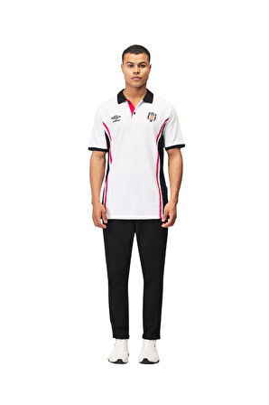 Beşiktaş Orijinal Lisanslı Beyaz Polo Yaka T-Shirt