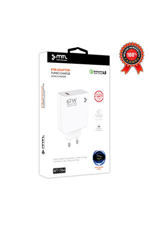 67W Turbo USB Şarj Adaptörü QC 4.0 MT-A1764