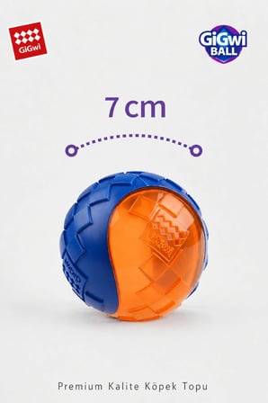 Ball Originals Özel Dokulu & Sesli Köpek Oyun Topu - İkili Paket - Orta ve Büyük Irk - 7 cm