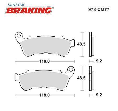 SİNTERLİ ÖN FREN BALATASI / HARLEY D. / XL 883 L SUPERLOW / 883cc / ÖN  / 2014-2015-2016-2017-2018