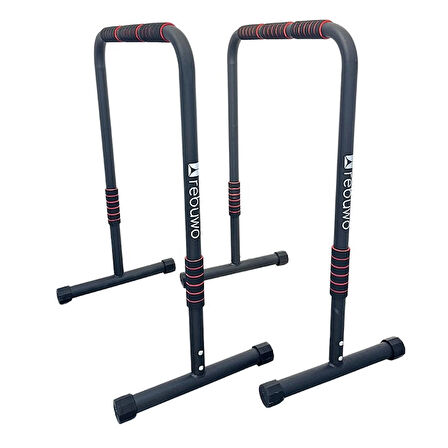 Rebuwo İkili Uzun Paralel Dip Bar – Tall Parallettes Dips Bar | Portatif Ev Tipi Fitness Ekipmanı | Vücut Ağırlığı ile Egzersiz İçin