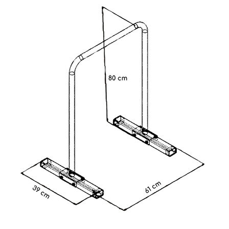 Rebuwo İkili Uzun Paralel Dip Bar – Tall Parallettes Dips Bar | Portatif Ev Tipi Fitness Ekipmanı | Vücut Ağırlığı ile Egzersiz İçin