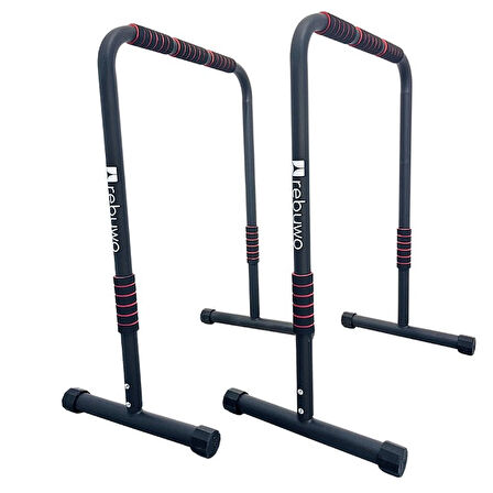 Rebuwo İkili Uzun Paralel Dip Bar – Tall Parallettes Dips Bar | Portatif Ev Tipi Fitness Ekipmanı | Vücut Ağırlığı ile Egzersiz İçin