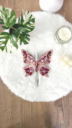 Pamuğum Atelier Kelebek Kartlı 10 ml Sprey Kolonya Kına Hediyeliği (25 Adet)
