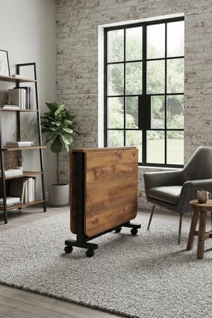 Çok Amaçlı Açılır Katlanır Ahşap Kelebek Masa Kahverengi 60x120