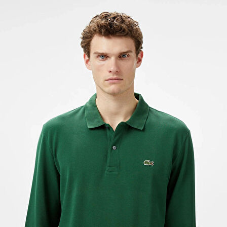 Lacoste Erkek Classic Fit Uzun Kollu Yeşil Polo