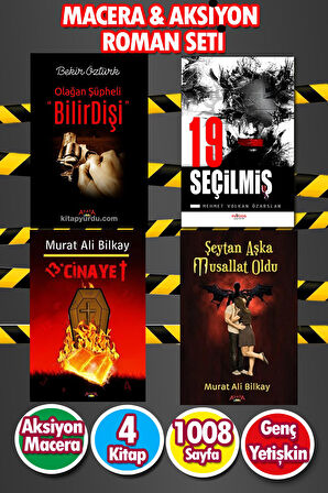 Polisiye & Aksiyon Roman Seti 4 Kitap 1120 Sayfa-19 Seçilmiş-12 Dakika-Olağan Şüpheli Bilirdişi-13.Cinayet