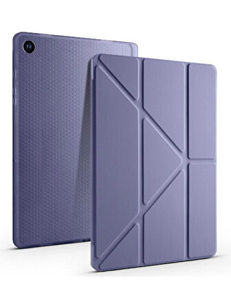 Samsung Galaxy Tab A9 Plus 11 İnç X210 Uyumlu Kalem Bölmeli Smart Cover Tablet Kılıf – Katlanabilir Standlı, Otomatik Uyku Modlu, Darbe Emici İnce Tasarım