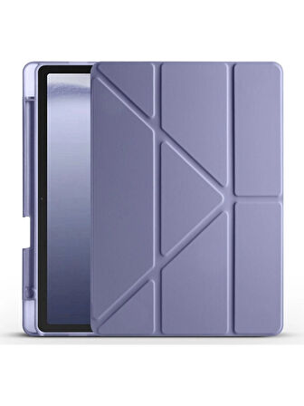 Samsung Galaxy Tab A9 Plus 11 İnç X210 Uyumlu Kalem Bölmeli Smart Cover Tablet Kılıf – Katlanabilir Standlı, Otomatik Uyku Modlu, Darbe Emici İnce Tasarım
