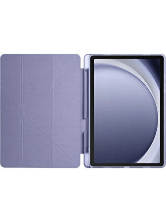 Samsung Galaxy Tab A9 Plus 11 İnç X210 Uyumlu Kalem Bölmeli Smart Cover Tablet Kılıf – Katlanabilir Standlı, Otomatik Uyku Modlu, Darbe Emici İnce Tasarım