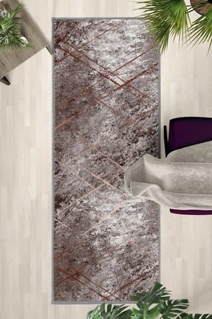 Ehl-56 Yıkanabilir Yolluk Halı Kaymaz Taban Salon Mutfak