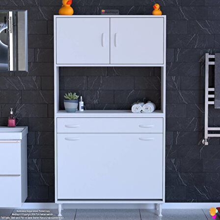 Modilayn ARDA 95x173x32,5 cm 1 Çekmece 3 Göz Sepetli ve 3 Raf Akıllı Dolap ile Dağınıklığa Son