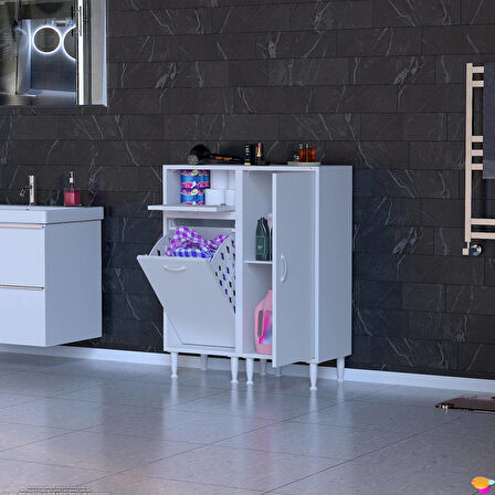 Modilayn YENİCE 70x97x32,5 cm 3 raflı ve 3 sepetli dolap ile çamaşırlarınız artık daha düzenli.