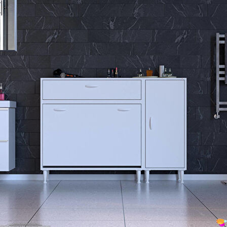 Modilayn YENİCE 145x97x32,5 cm 3 raflı ve 3 sepetli dolap ile çamaşırlarınız artık daha düzenli