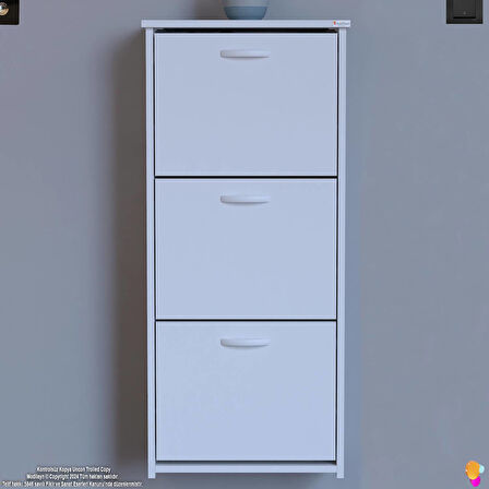 Modilayn WEST Asma Antre 52x116x 26 cm’ lik 3 Düşer Kapak 6 Göz Bölmeli Ayakkabılık
