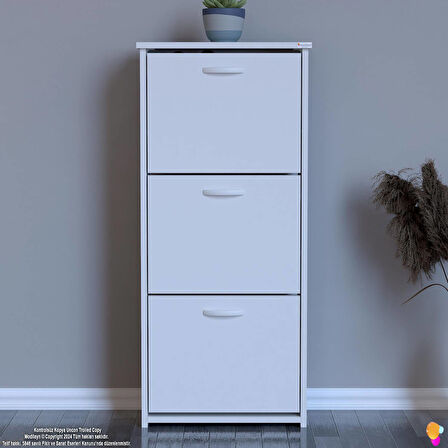 Modilayn WEST Antre 52 x116x26 cm’ lik 3 Düşer Kapak 6 Göz Bölmeli Ayakkabılık