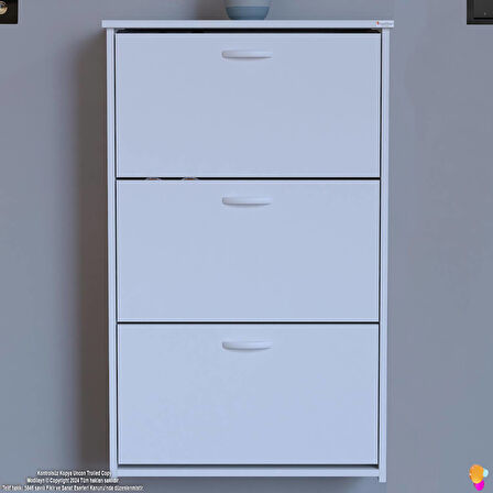 Modilayn WEST Asma Kapı Önü 72x116x26 cm’lik 3 Düşer Kapak 6 Göz Bölmeli Ayakkabılık