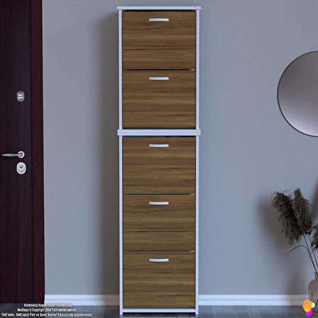 Modilayn VERVE Antre 52x194x26 cm lik 3 Düşer Kapak 10 Göz Bölmeli Ayakkabılık