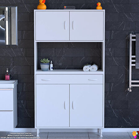Modilayn ARDA Banyo Dolabı 100x173x32,5cm 1 çekmece 4 kapak ve 6 raflı İhtiyaca uygun kolay kurulum