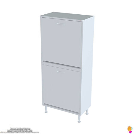 Modilayn İLKİM Modern Çamaşır Ünitesi, 55x138x32,5 cm Gizli 4 Göz Minimalist Akıllı Sepetli Dolap