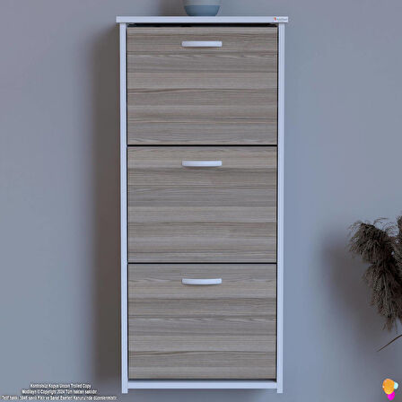 Modilayn WEST Asma Antre 52 x116x 26 cm’ lik 3 Düşer Kapak 6 Göz Bölmeli Ayakkabılık