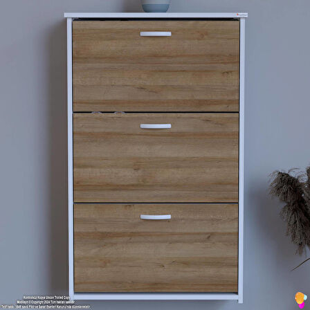 Modilayn WEST Asma Antre 72x116x26 cm’ lik 3 Düşer Kapak 6 Göz Bölmeli Ayakkabılık