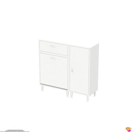 Modilayn YENİCE 105x97x32,5 cm 3 raflı ve 3 sepetli dolap ile çamaşırlarınız artık daha düzenli