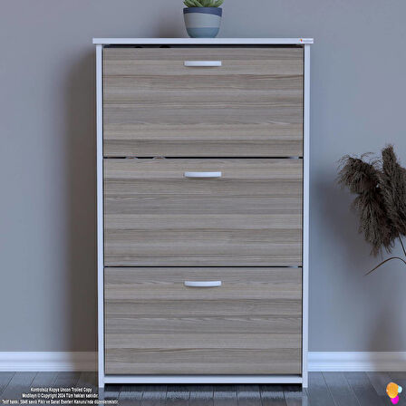 Modilayn WEST Antre 72x116x26 cm’ lik 3 Düşer Kapak 6 Göz Bölmeli Ayakkabılık