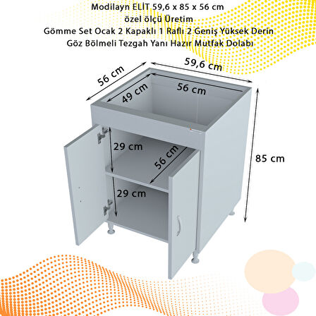 Modilayn ELİT 59,6x85x56 cm GÖMME ANKASTRE DOLABI