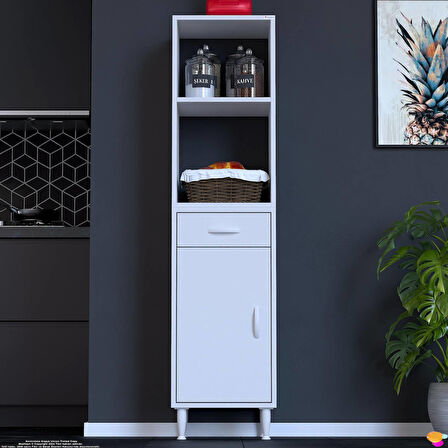 Modilayn VİO Fırın Dolabı (35x163,4x32.5 cm) Çekmeceli Kapaklı Mini/Midi Mikrodalga Mutfak Dolabı