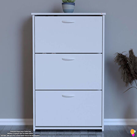 Modilayn WEST Antre 72x116x26 cm’ lik 3 Düşer Kapak 6 Göz Bölmeli Ayakkabılık