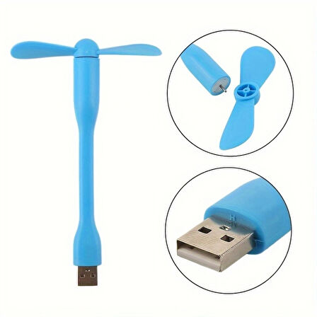 Taşınabilir USB ile Çalışan Esnek Mini Fan 