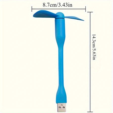 Taşınabilir USB ile Çalışan Esnek Mini Fan 