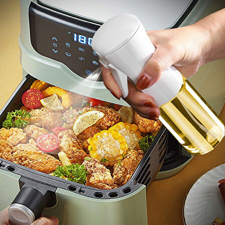 Periboia 210 ML Tetikli Sprey Cam Yağ Limon Sos Spreyi Yağ Şişesi Airfryer- Tava  Yağdanlık