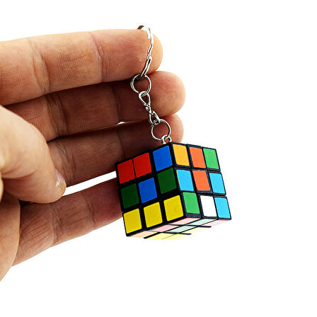 Periboia Nostaljik Zeka Küpü Sihirli Mini Rubik Anahtarlık