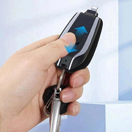 Periboia Type C Anahtarlık Şeklinde Mini Taşınabilir Acil Durum Powebank Hızlı Şarj Alet 1500 Mah